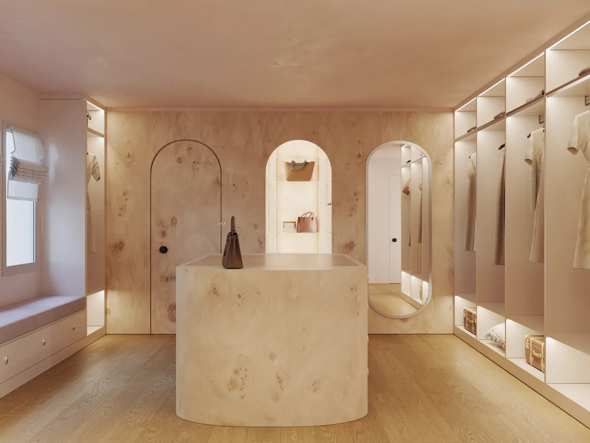 burl-rendering-dressing-room-burl-panelled-walls-arched-doors