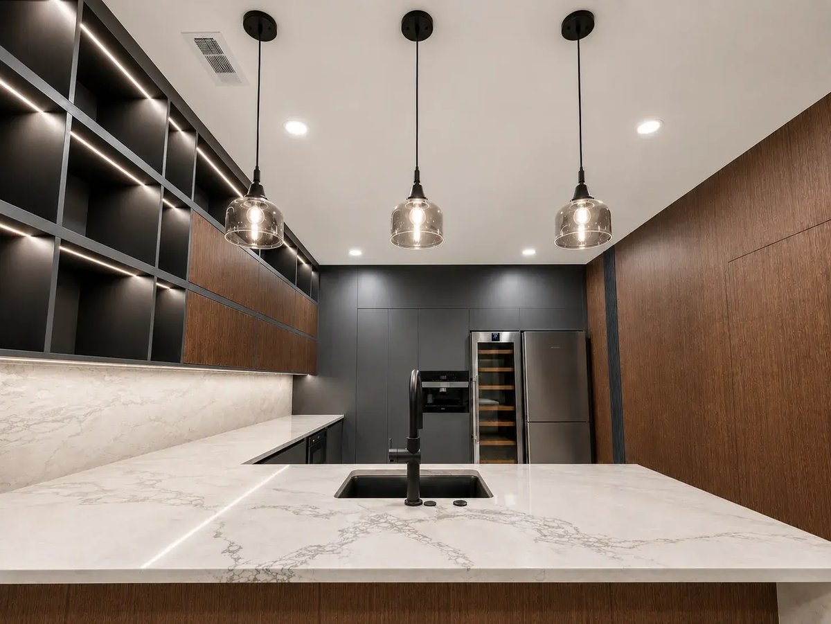 chinquapin-basement-remodel-bar-countertop-pendant-lighting-detail