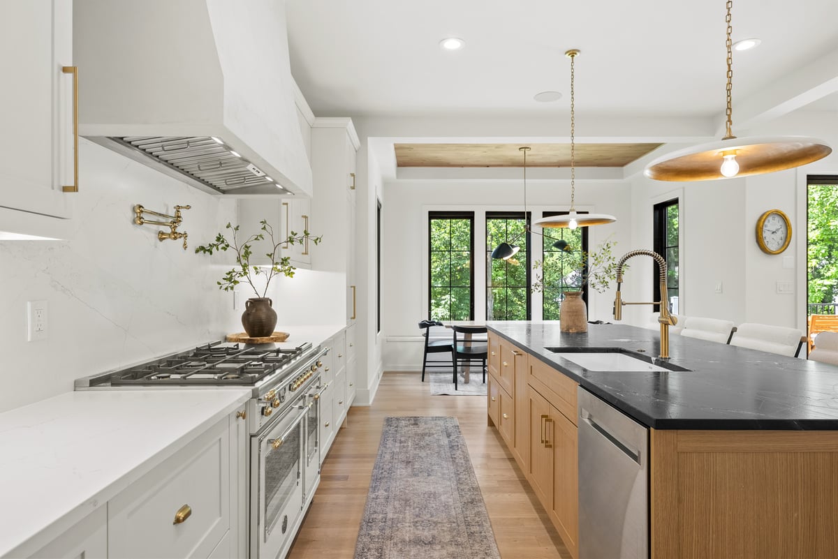 Open concept kitchen and dining space in Vienna, VA