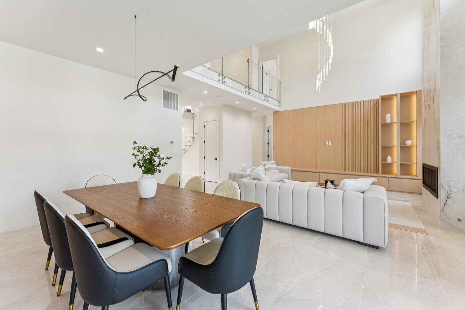Cozy modern living and dining remodel by DesignLab in Kalorama, Washington, DC