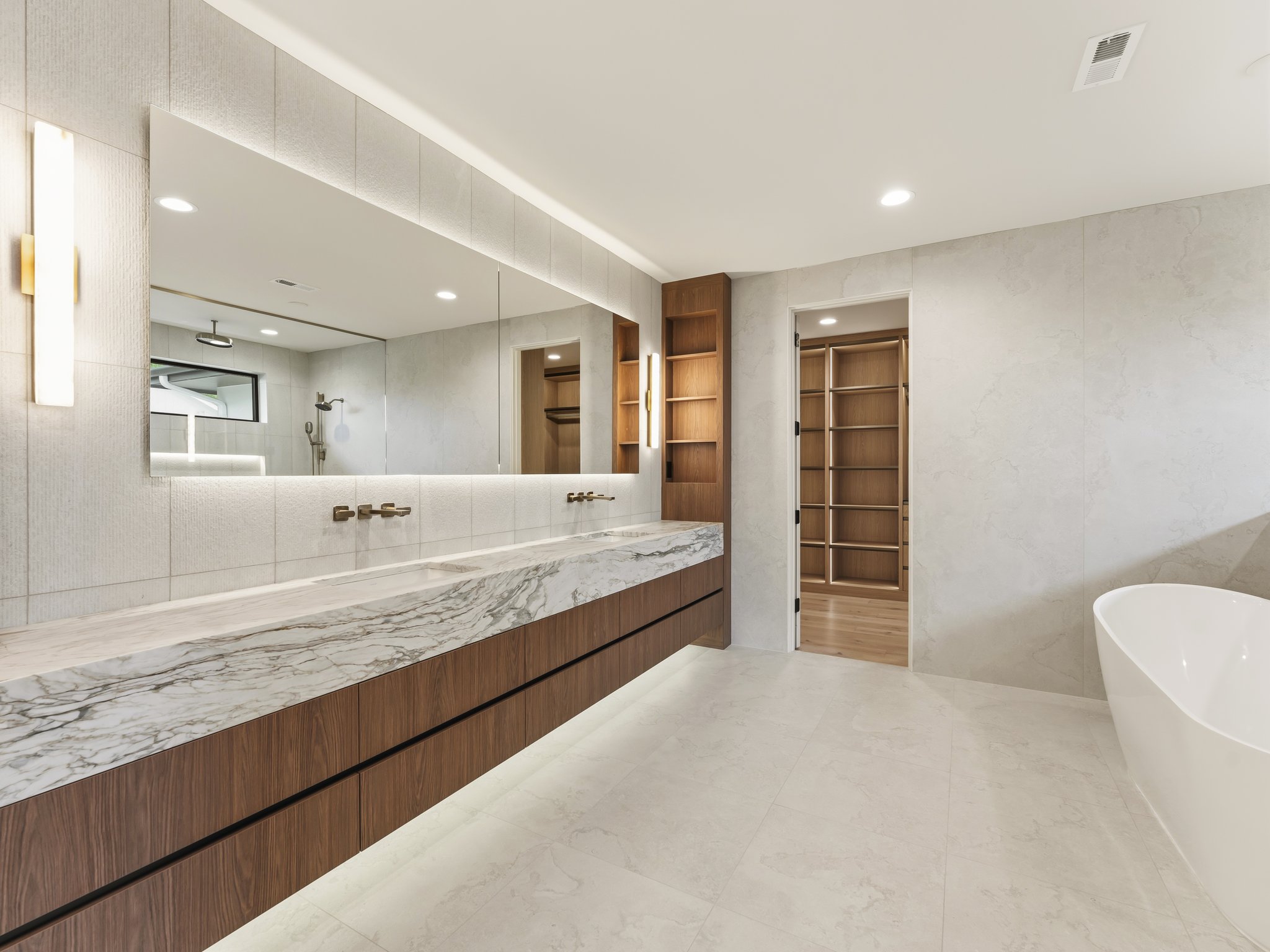 Stone Countertop in New Bathroom Renovation in Vienna, VA