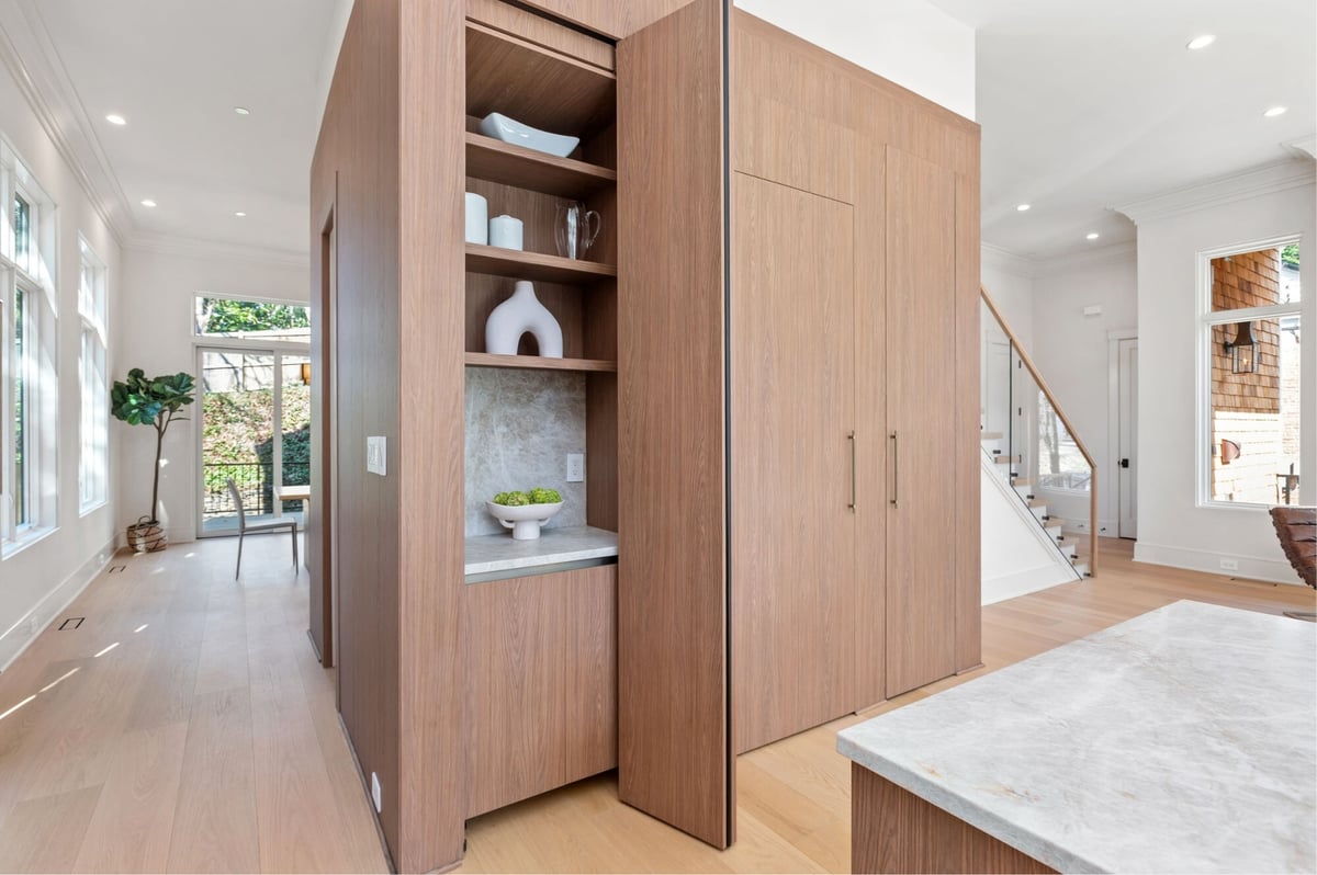 coffee corner design in a luxury kitchen remodel