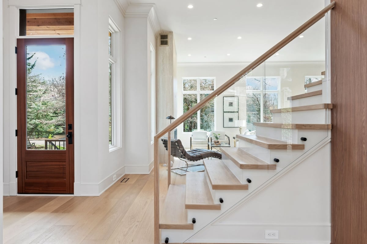 home renovation in washington dc with light wood flooring