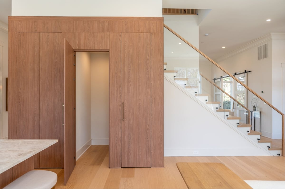 sleek pantry design in a modern neutral home remodel in dc