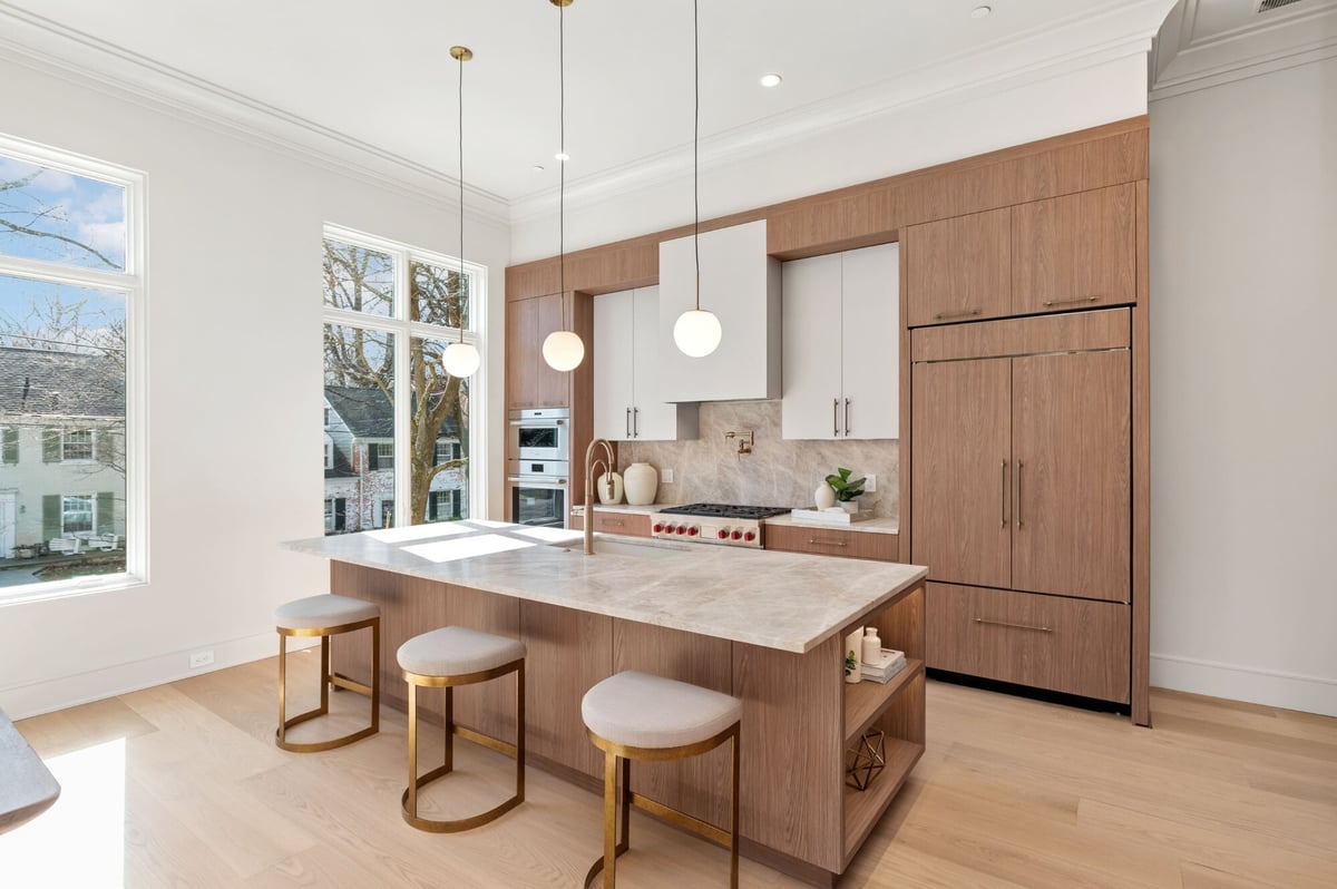 warm neutral luxury kitchen renovation in dc