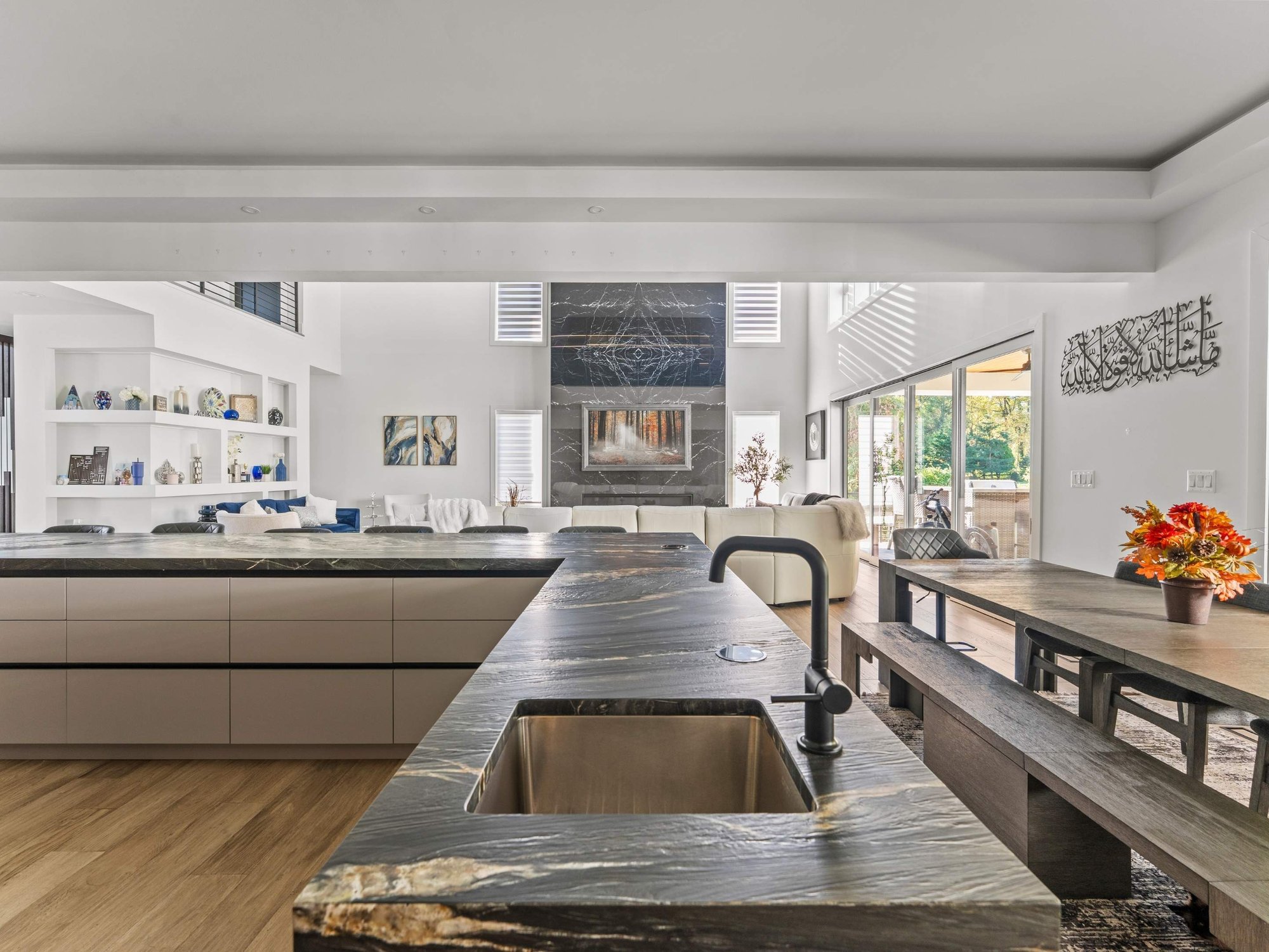 Open concept kitchen and living area remodel in mclean, va