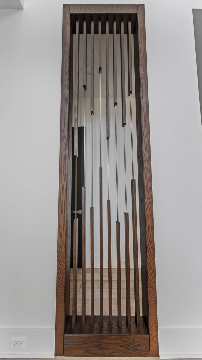 custom millwork on a white wall in a mclean home renovation