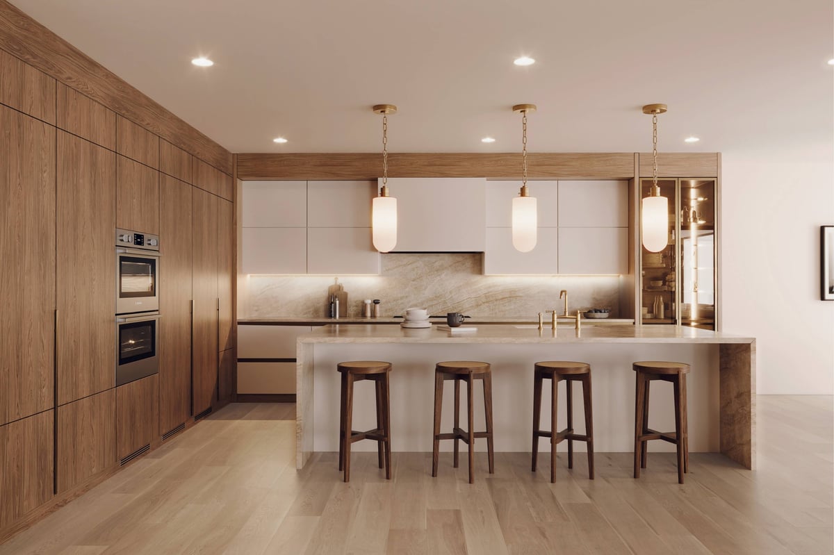 rendering o luxury custom kitchen in washington dc