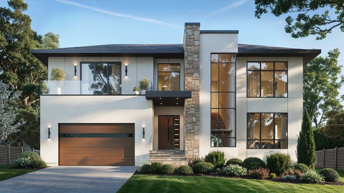rendering of exterior custom home in dc metro