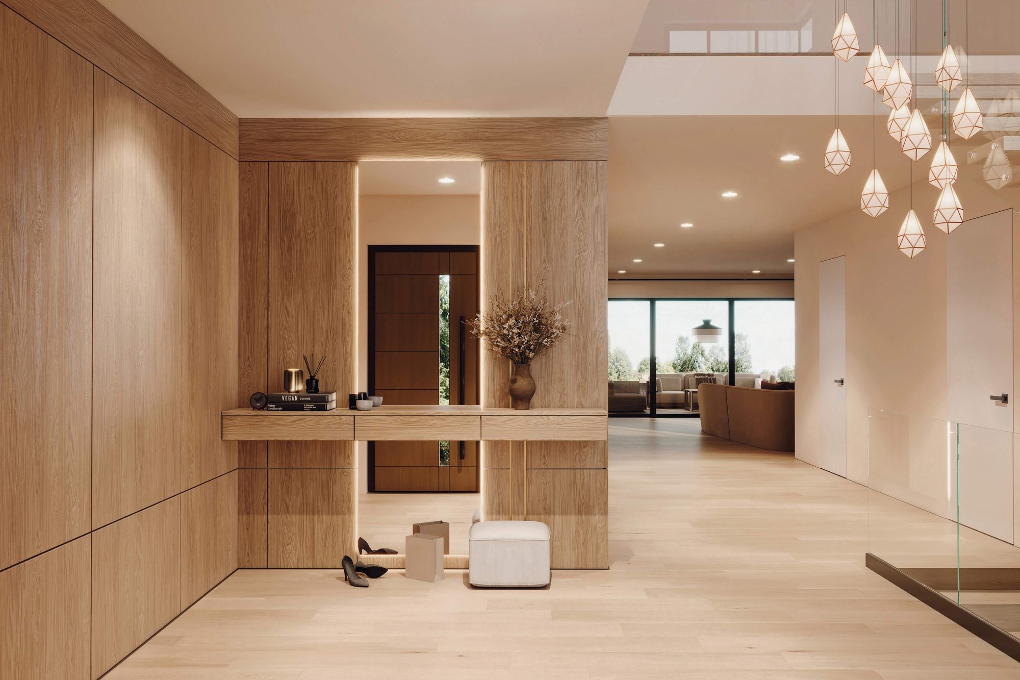 rendering of luxury foyer in dc metro home