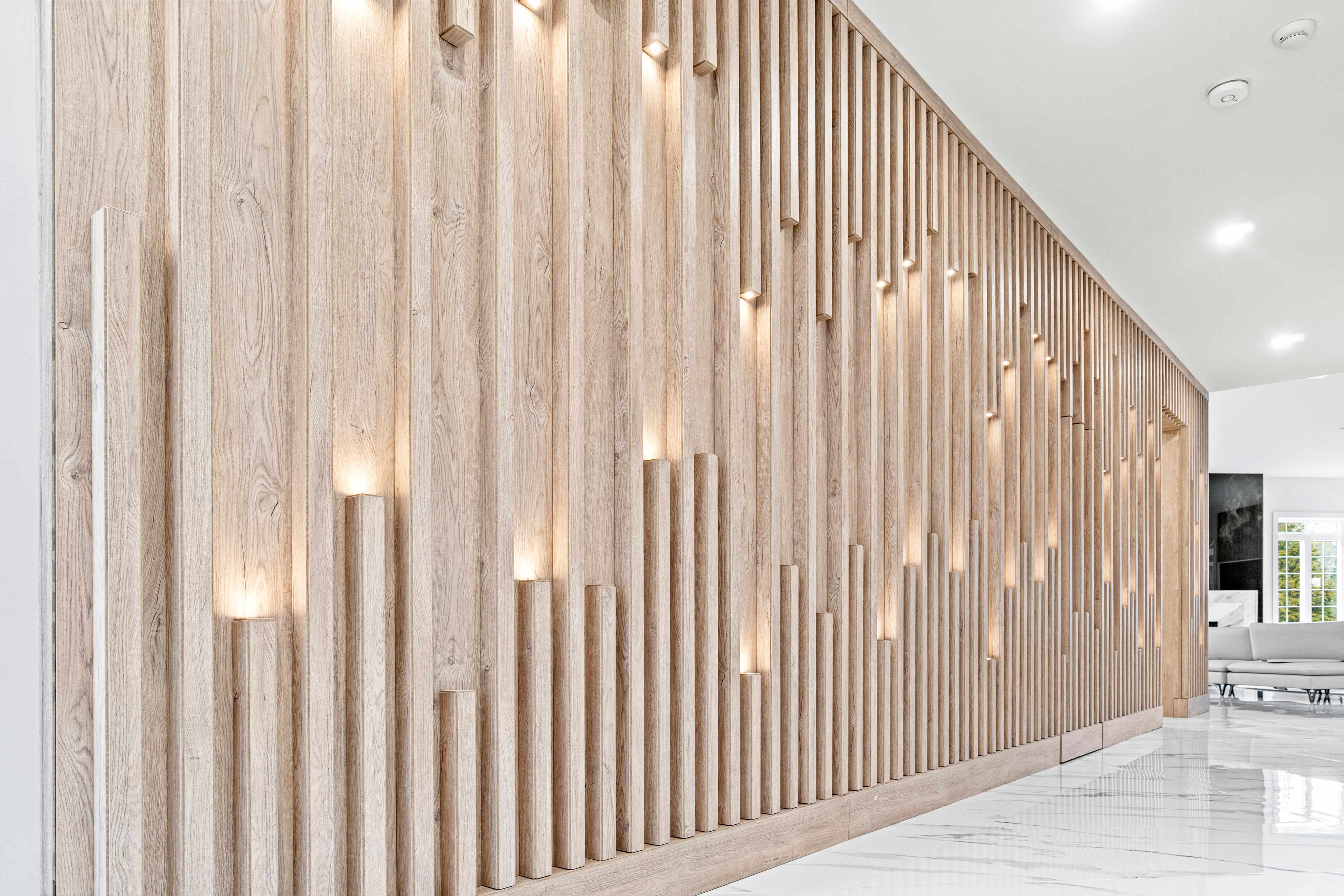 Bespoke Wood Display Wall Light Fixture