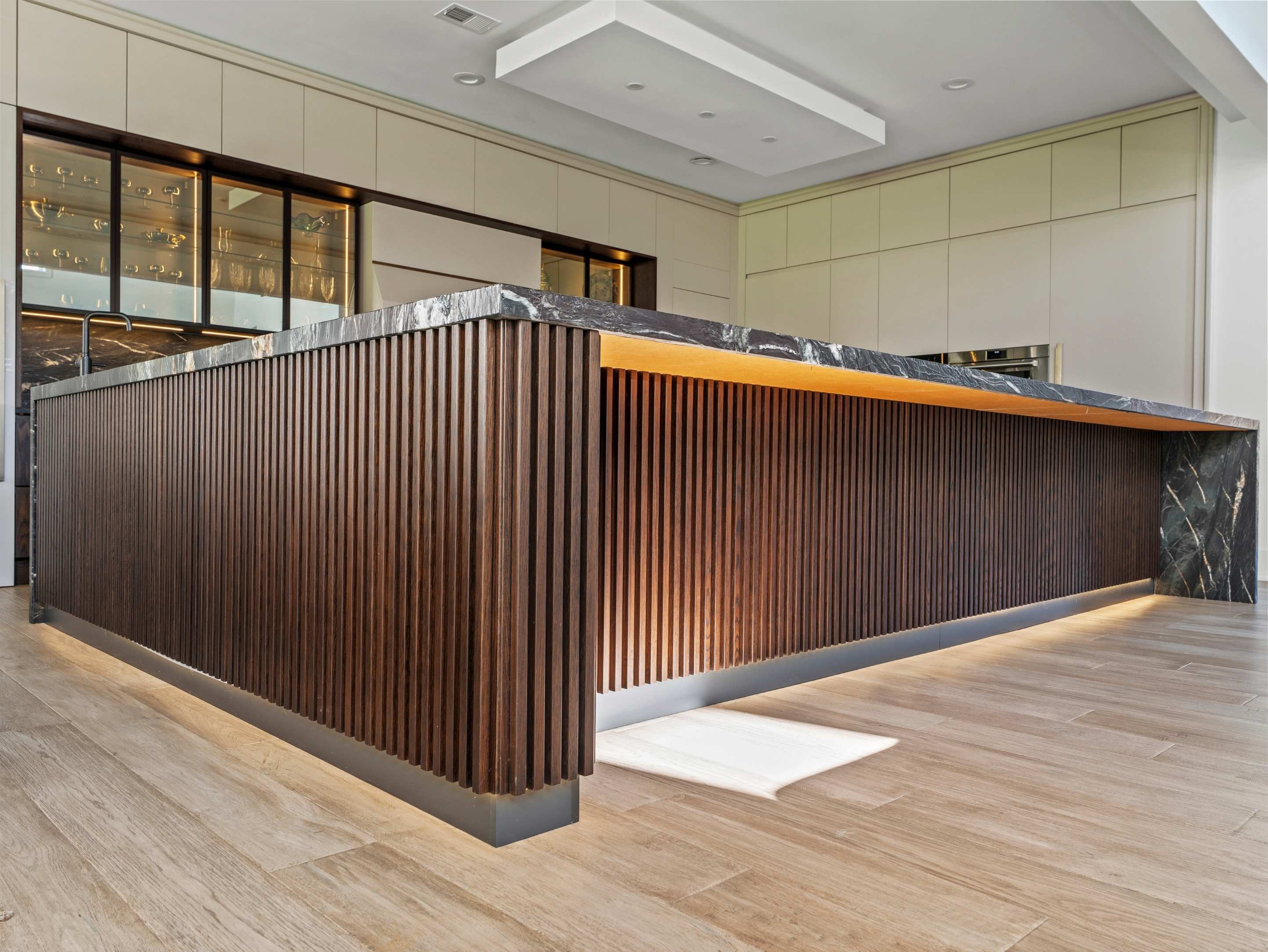 Large kitchen island in a luxury remodel in Mclean, VA