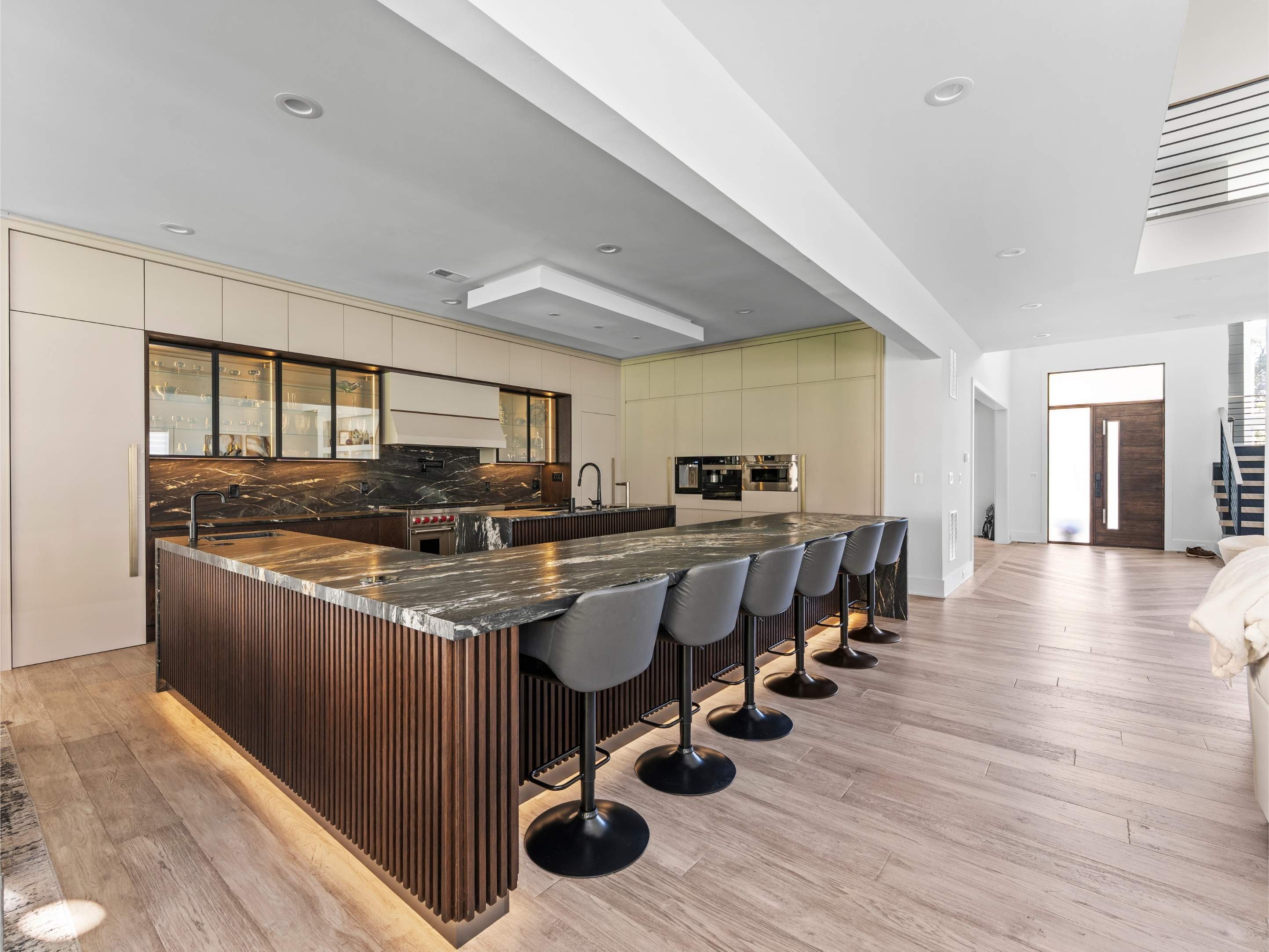 Mclean, VA large kitchen remodel with dark neutral color pallette